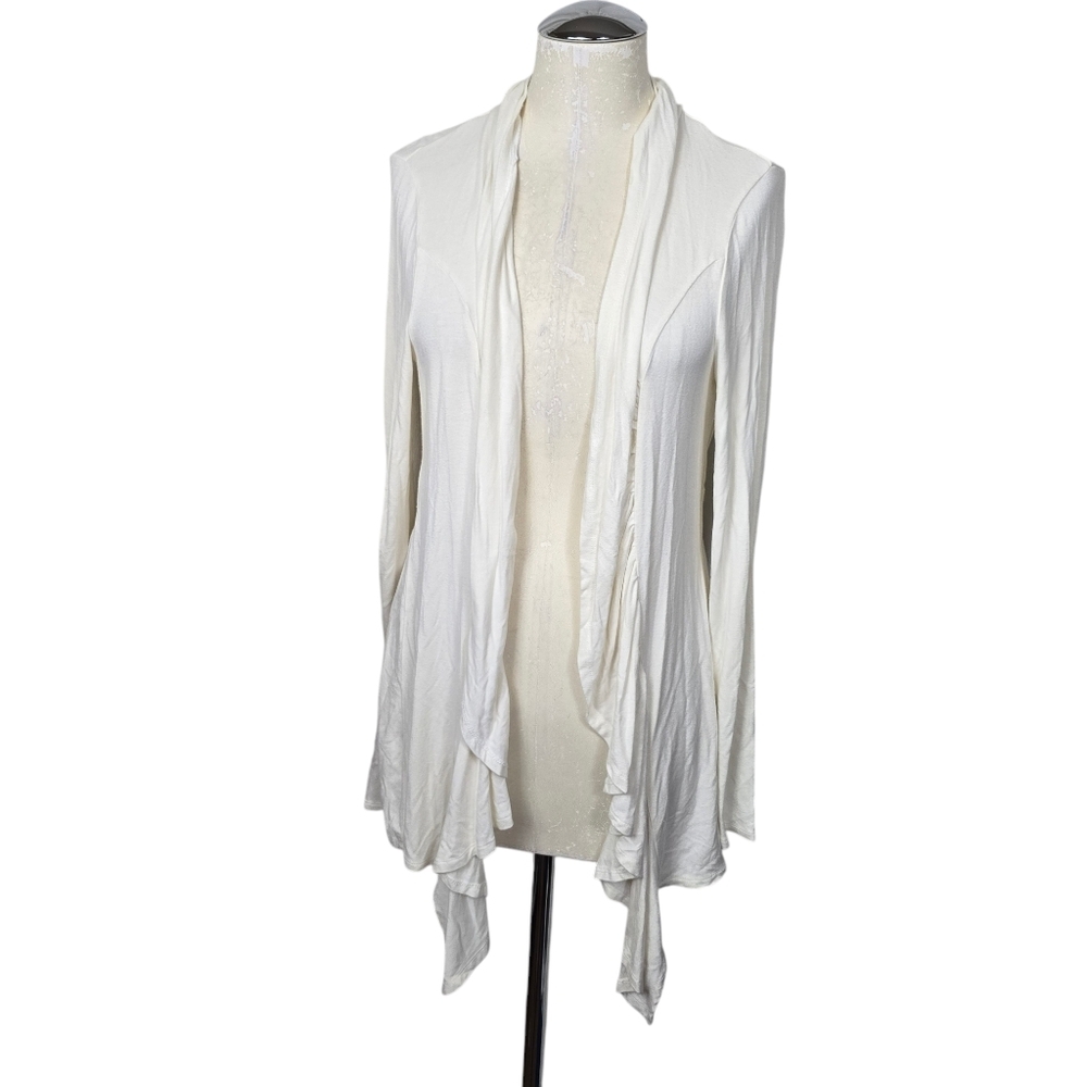 Grace Elements White Lightweight Open Cardigan M